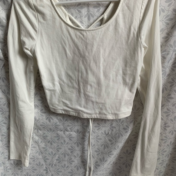 Aeropostale Tops - Long Sleeve White Crop Top ( Worn Once )